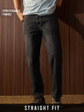 Straight-Fit Denim: Dark Storm Men Straight Fit Jeans