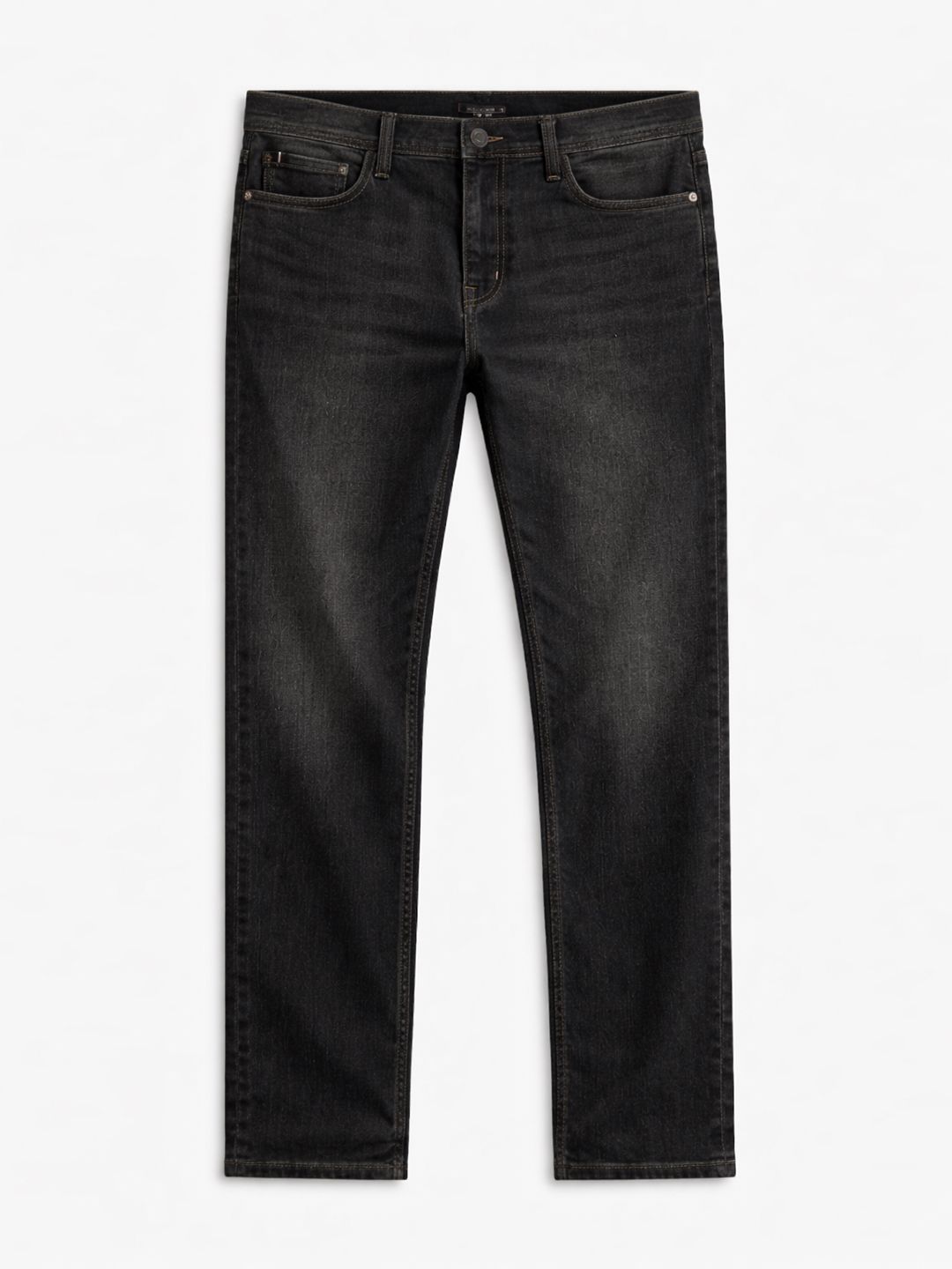 Straight-Fit Denim: Dark Storm Men Straight Fit Jeans