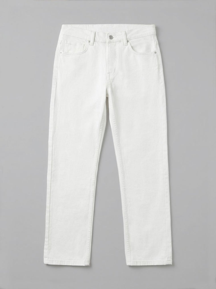 Denim: Ivory Men Classic Slim Fit Jeans