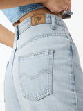Distressed Denim: Polar Ice Women Straight Denims