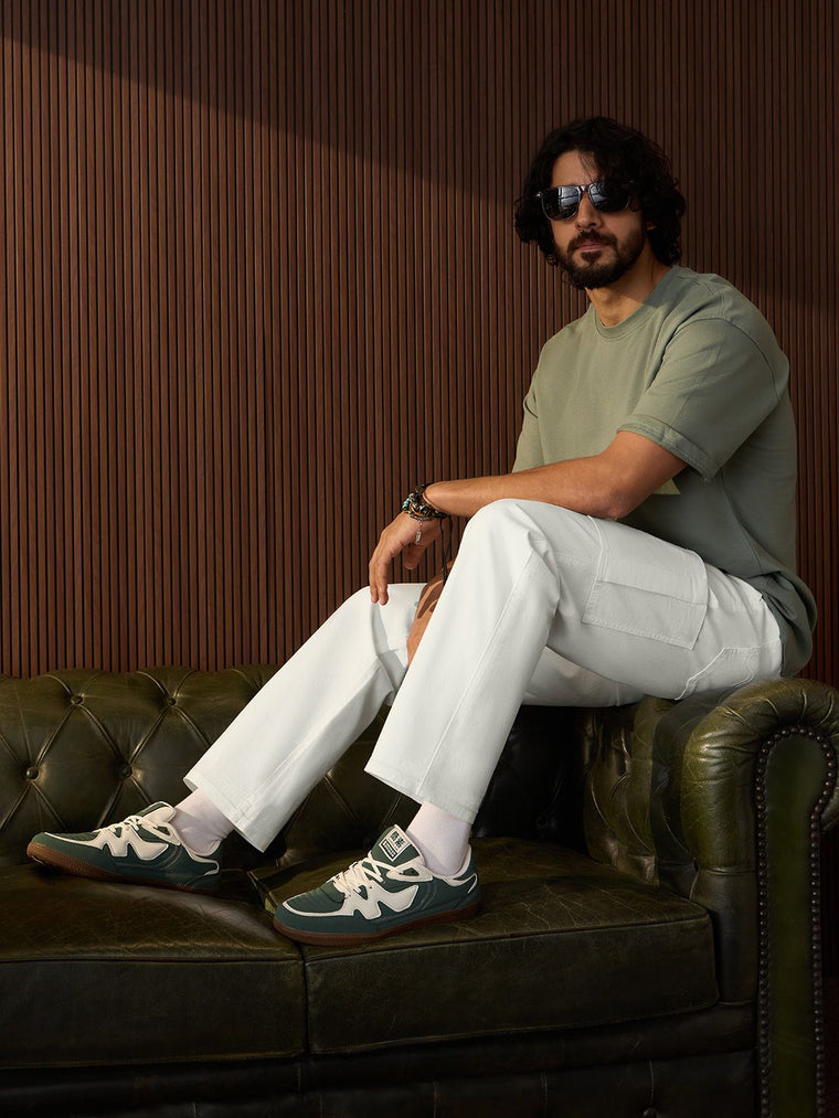 Men's Cargo Jeans: White Men Cargo Jeans