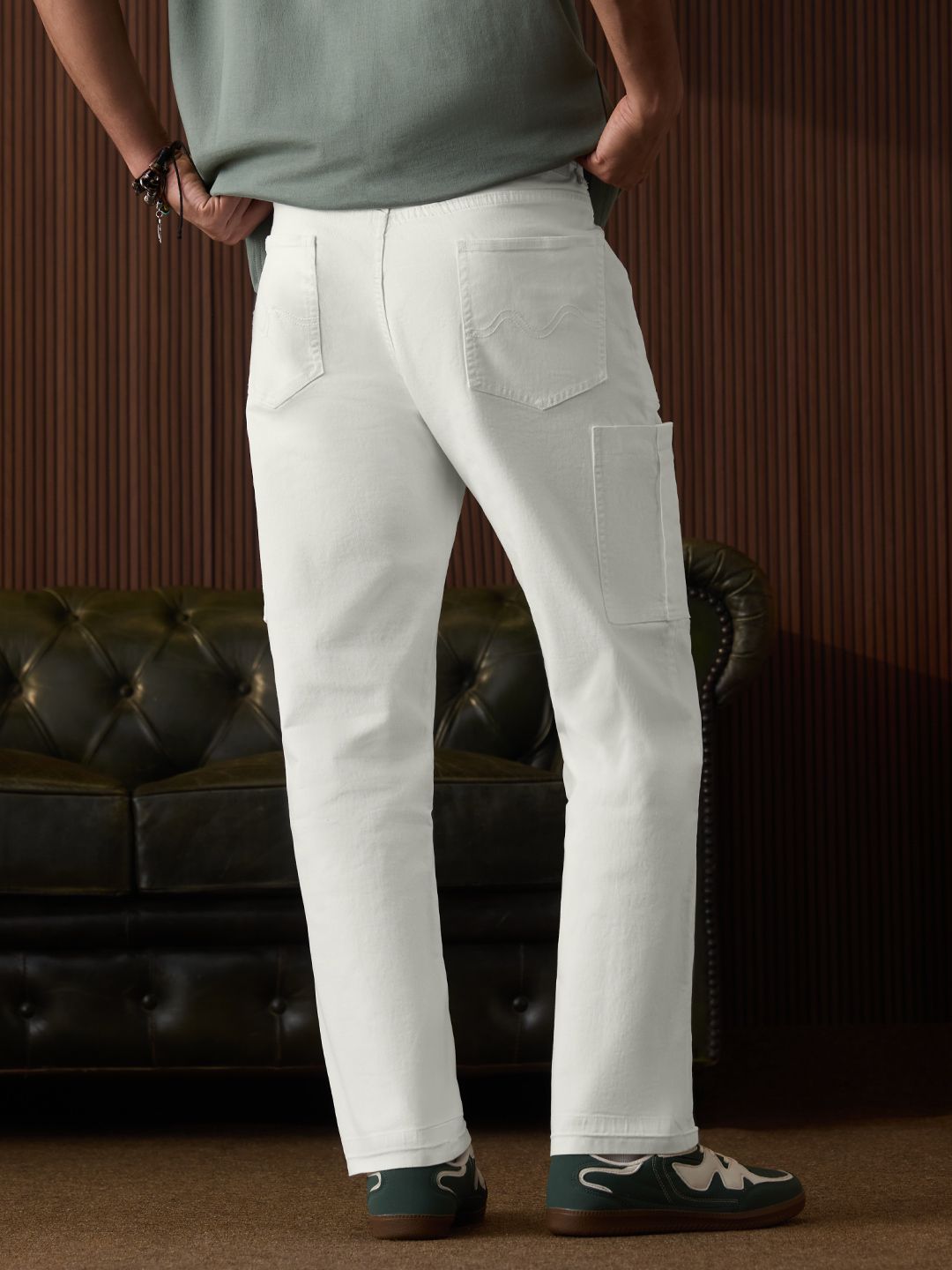 Men's Cargo Jeans: White Men Cargo Jeans
