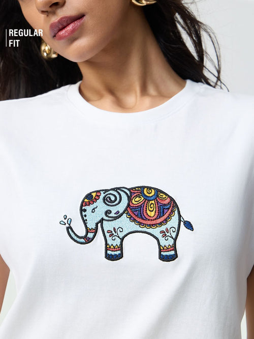TSS Originals: Indie Elephant Women Regular T-Shirts