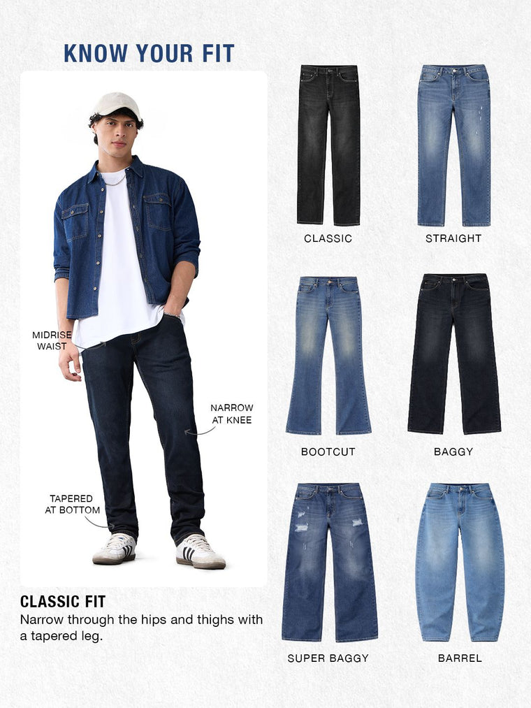 Classic Slim Fit Jeans: Frost Blue Men Classic Slim Fit Jeans