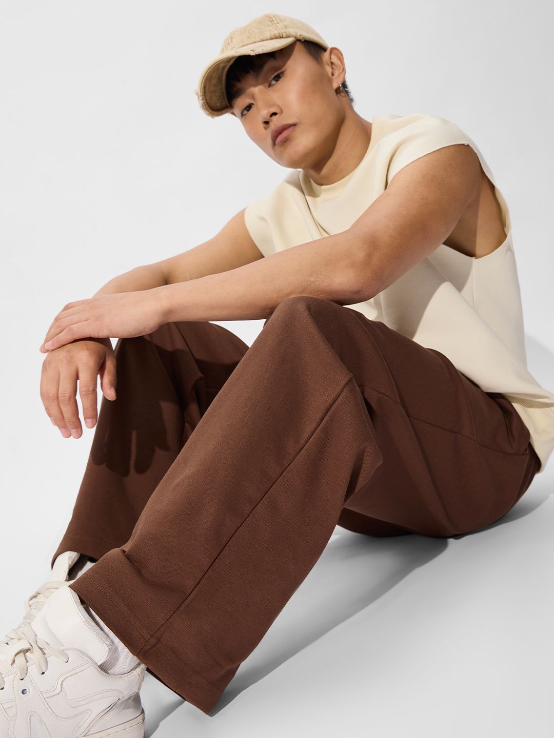 Korean Joggers: Tan Brown Korean Joggers