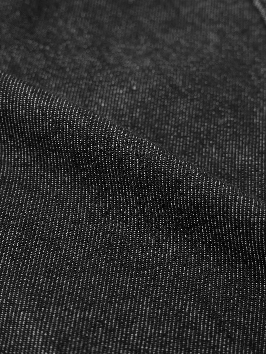 Pleated Denim: Charcoal Men Straight Fit Jeans