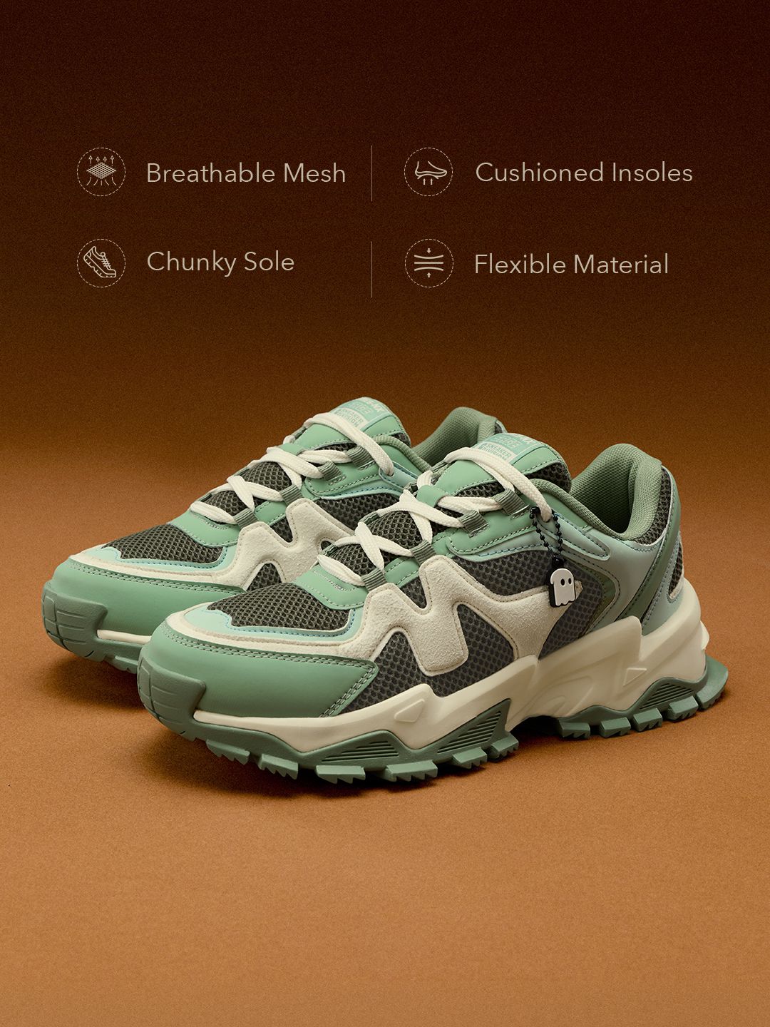 FUMES NX: Sage Men Low Top Sneakers