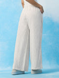 Cotton Linen Pant: Soleil Women Straight Pants