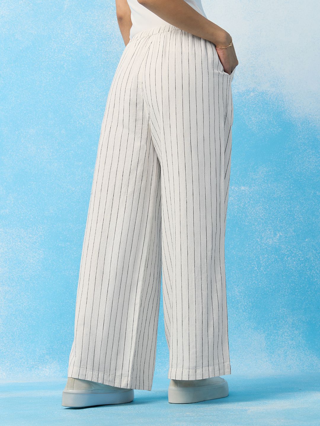 Cotton Linen Pant: Soleil Women Straight Pants