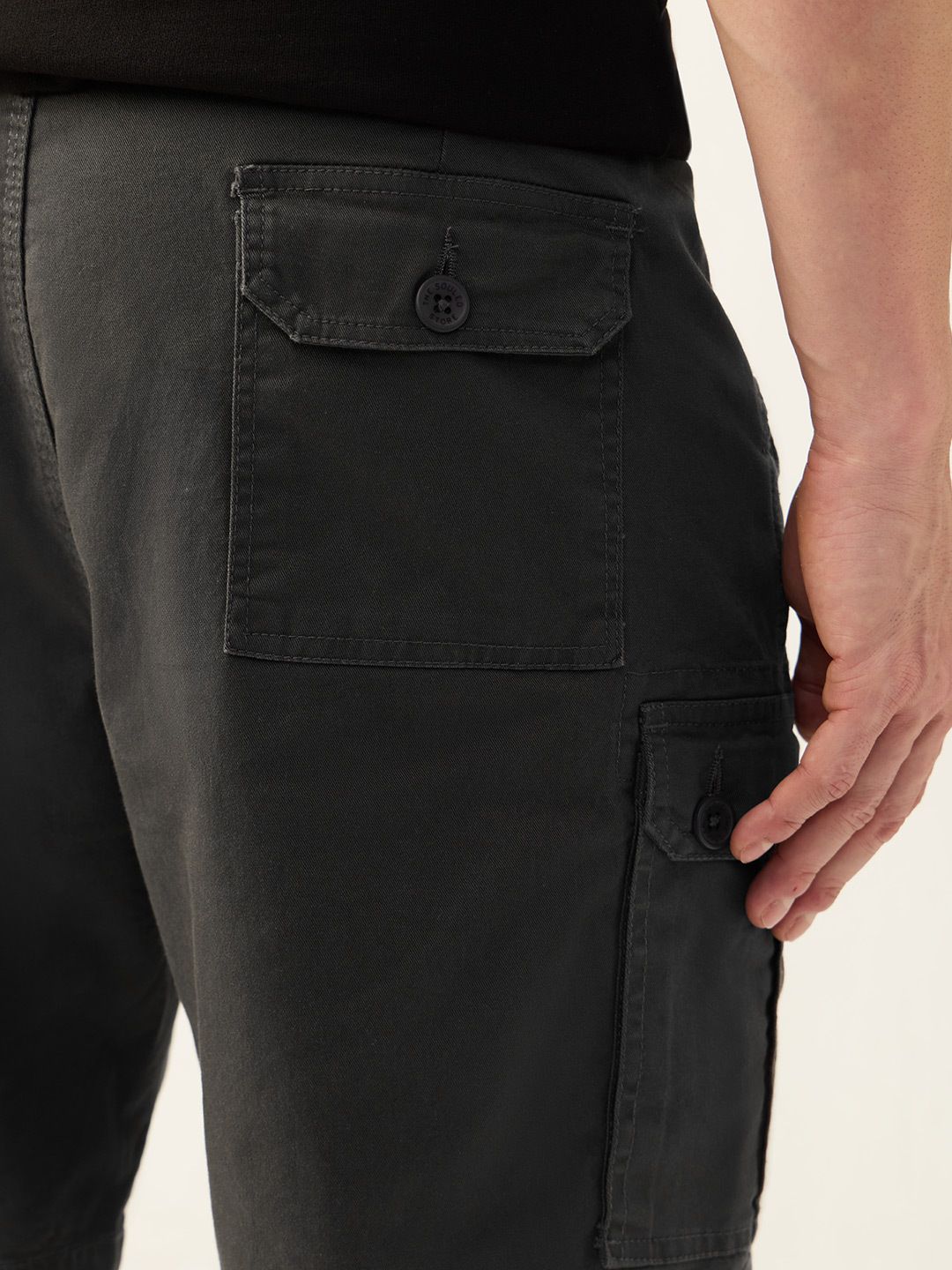 Cargo Shorts: Dark Grey Men Cargo Shorts