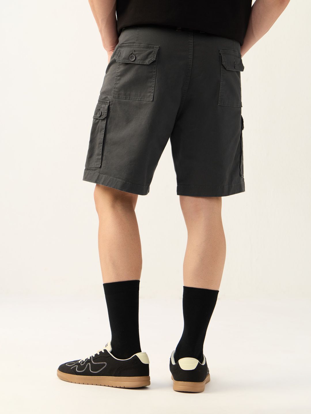 Cargo Shorts: Dark Grey Men Cargo Shorts