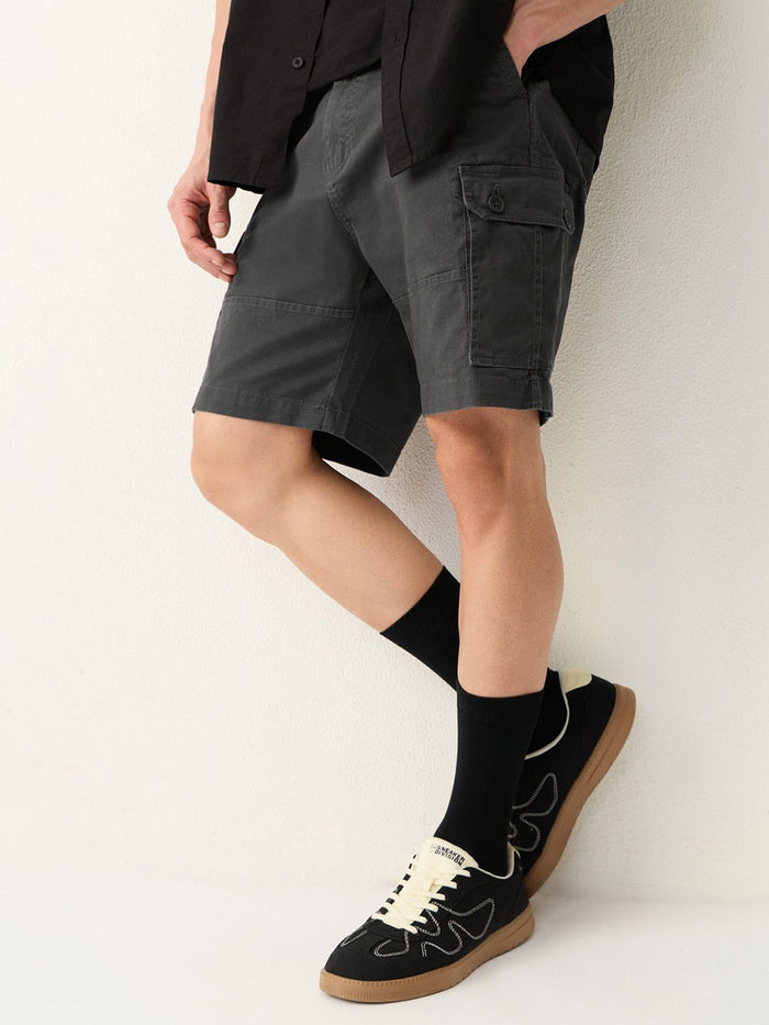 Cargo Shorts: Dark Grey Men Cargo Shorts