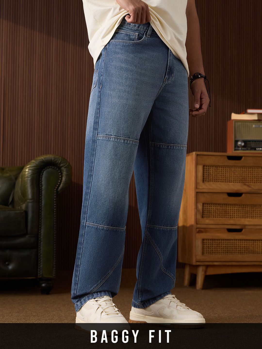 TSS Originals: Cobalt (Baggy Fit) Men Baggy Fit Jeans