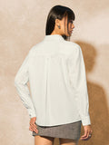Easy Solids: Lily White Women Relaxed Shirts