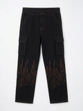 Straight-Fit Denim: Flame On Men Straight Fit Jeans