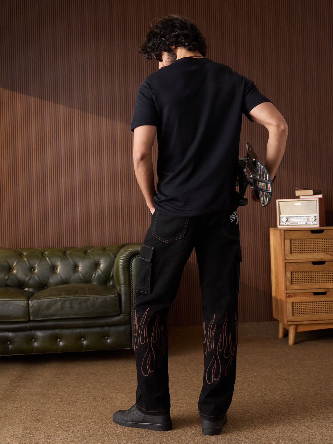 Straight-Fit Denim: Flame On Men Straight Fit Jeans