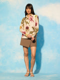 Textured Shirt: Flowers Women Relaxed Shirts