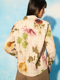 Textured Shirt: Flowers Women Relaxed Shirts