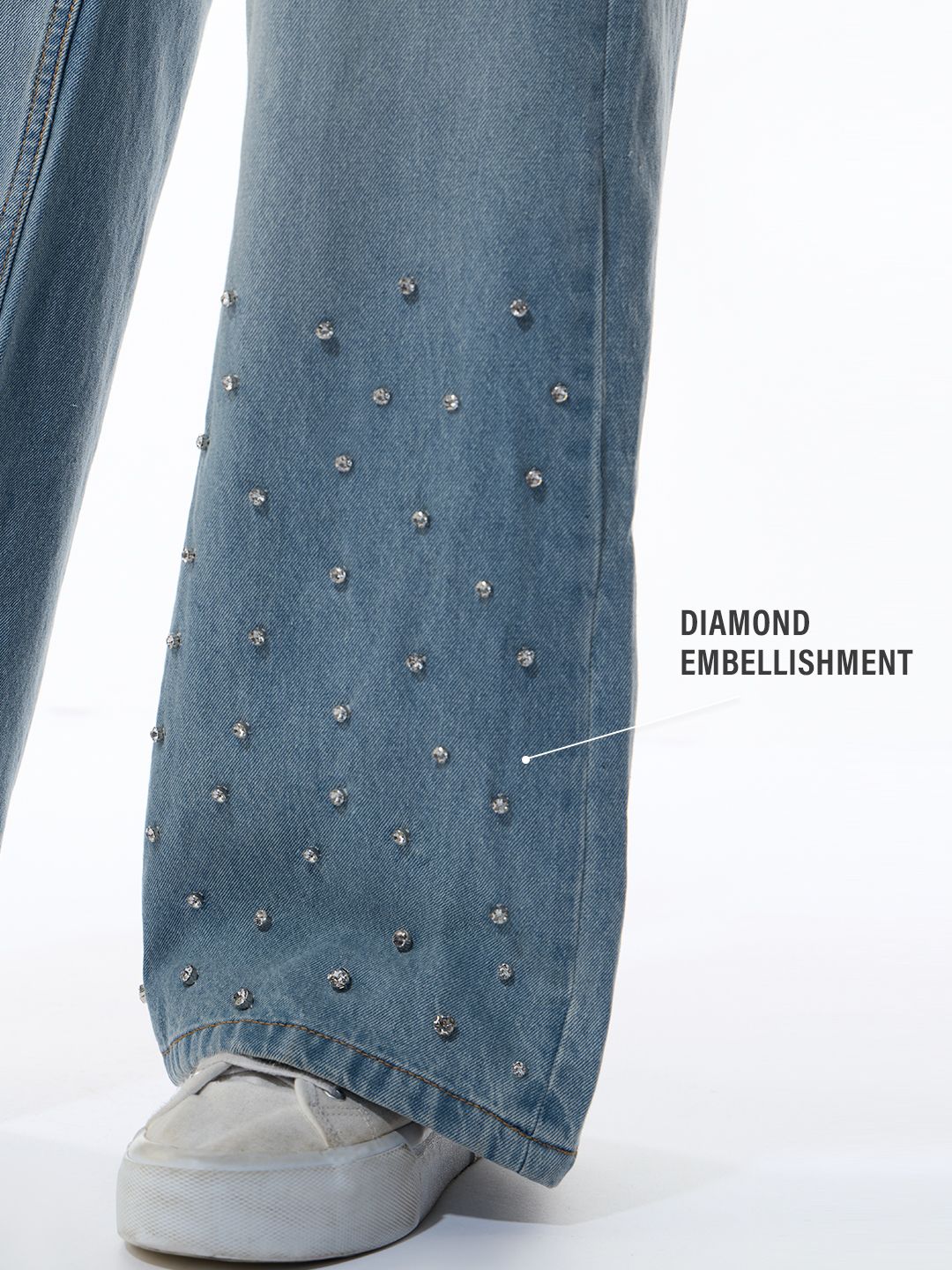 Wide-Leg Denim: Icy Drip Women Wide Denims