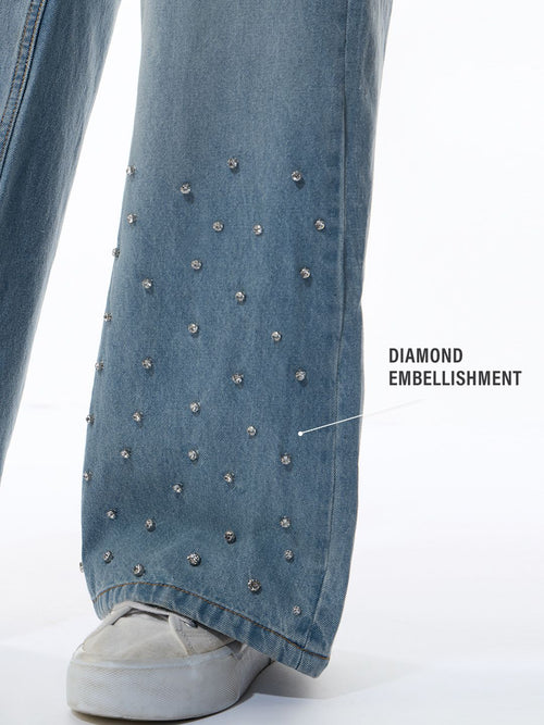 Wide-Leg Denim: Icy Drip Women Wide Denims