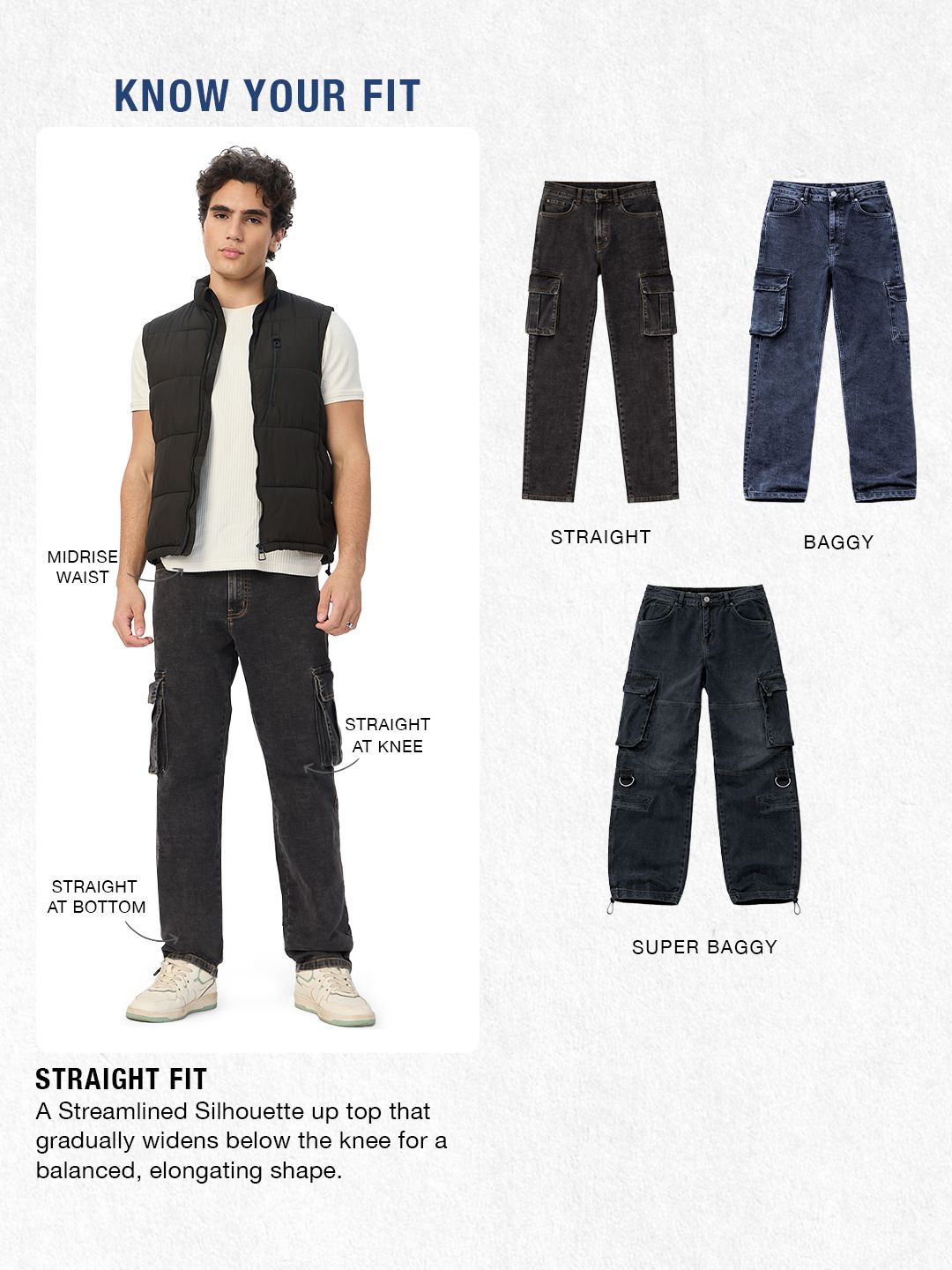 Solids: Greenlake Men Cargo Jeans