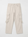 Denim: Beige (Baggy Fit) Men Cargo Jeans