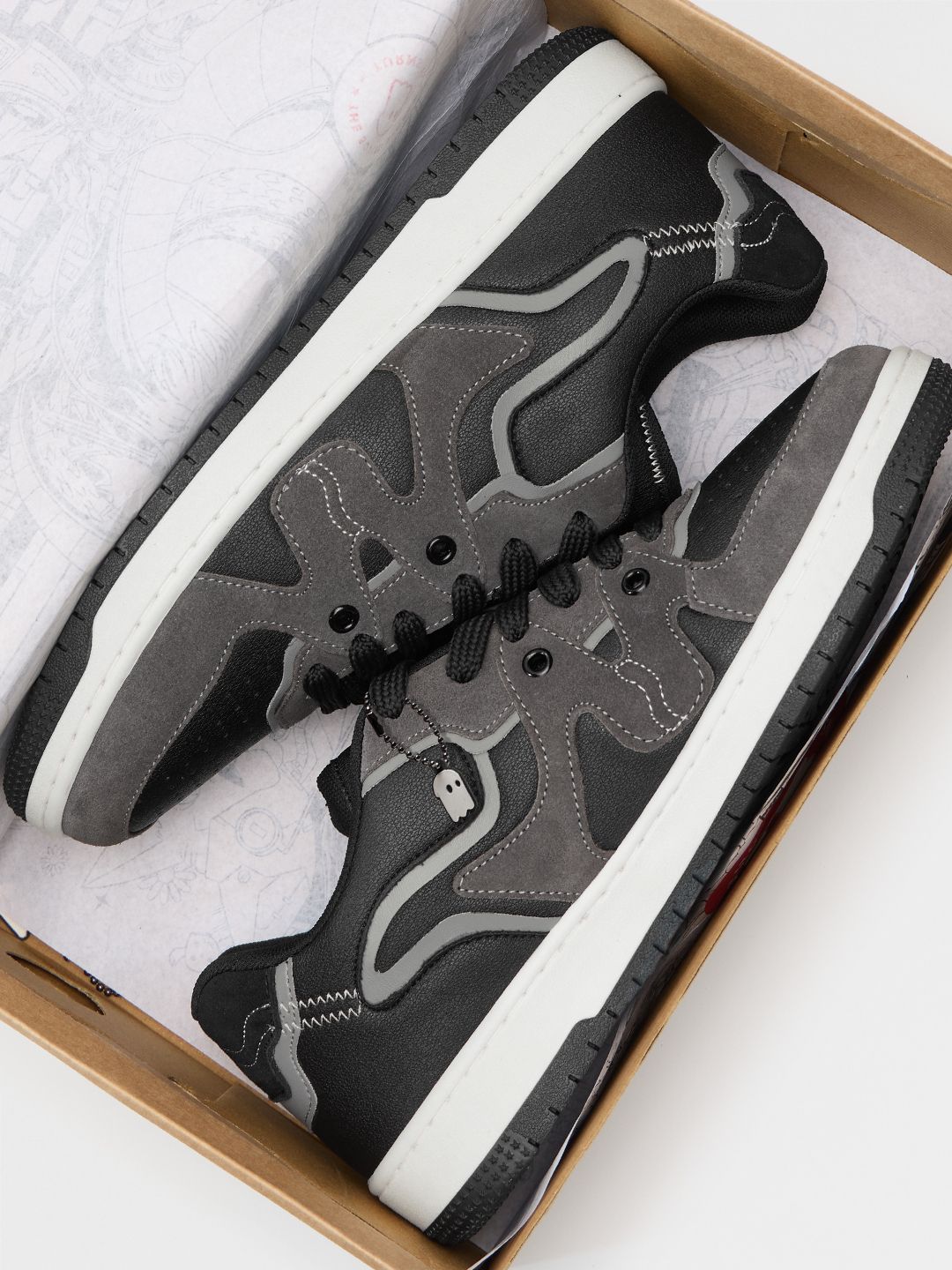Urban Blaze: Black Men Low Top Sneakers