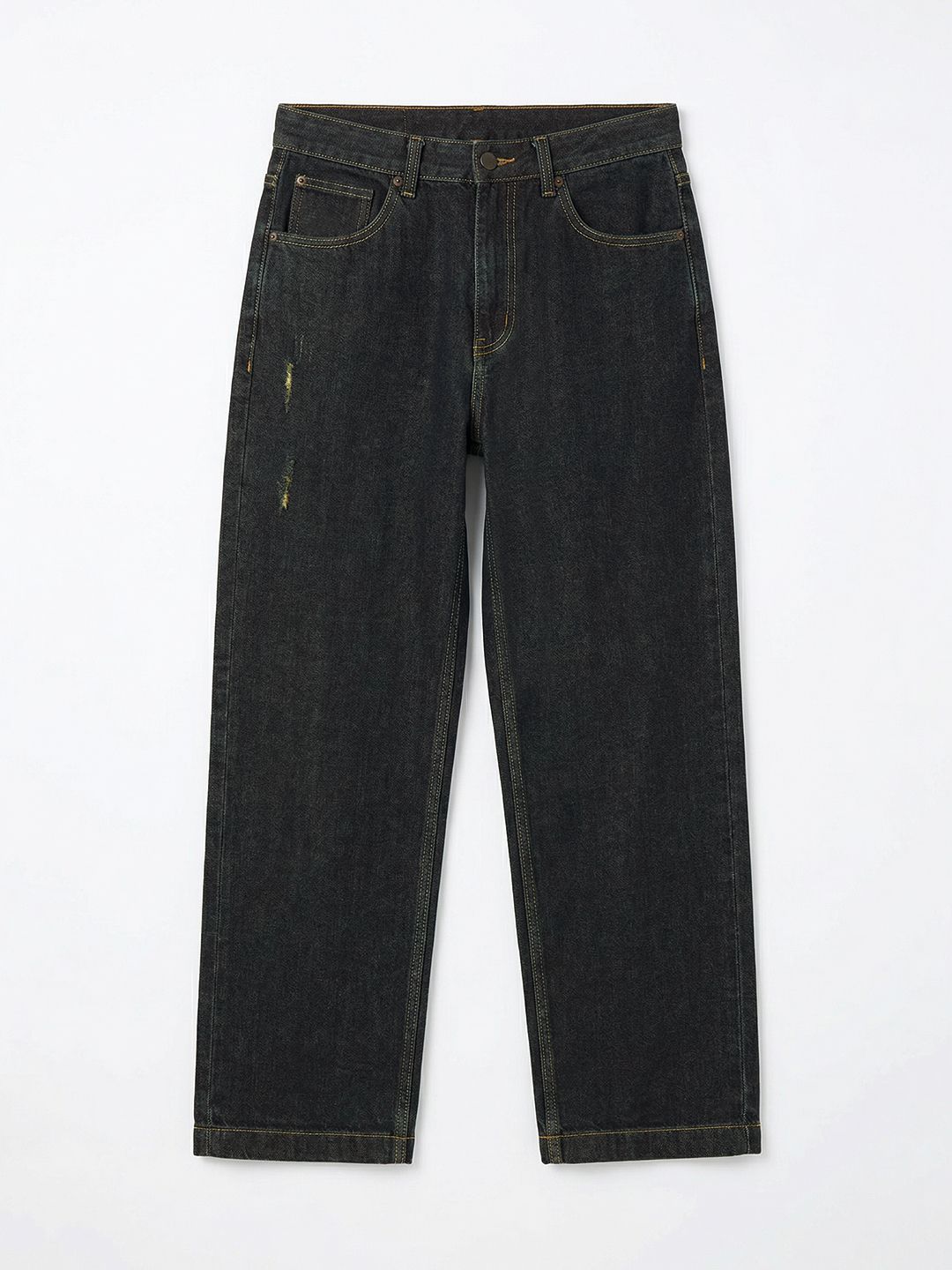 Baggy-Fit Denim: Dark Stone Men Baggy Fit Jeans