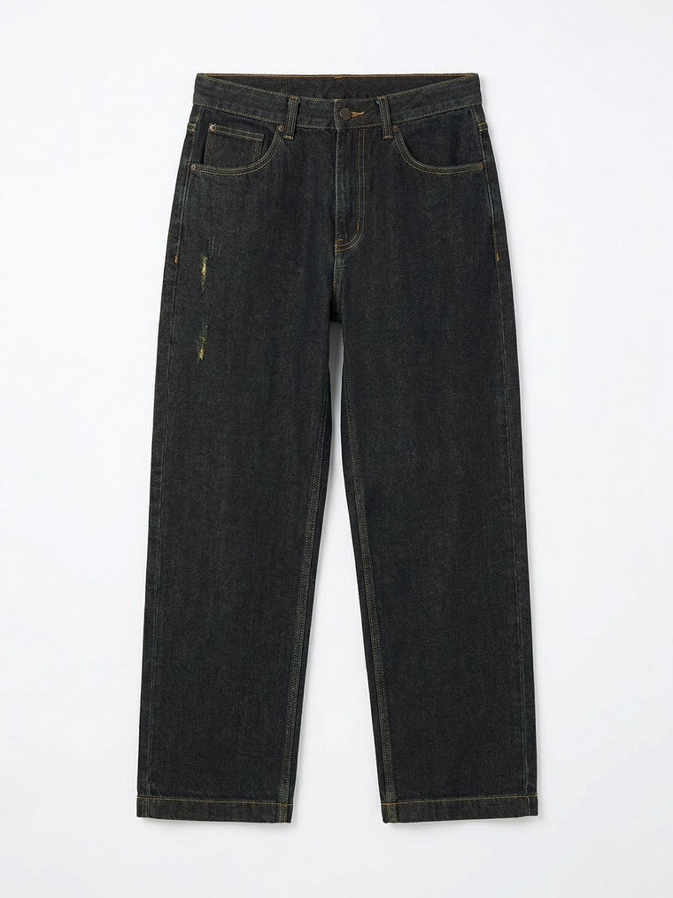 Baggy-Fit Denim: Dark Stone Men Baggy Fit Jeans