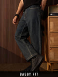 Baggy-Fit Denim: Dark Stone Men Baggy Fit Jeans