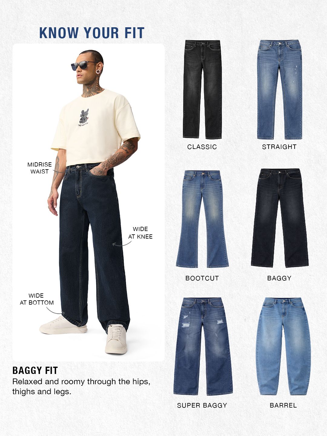 TSS Originals: Shadow Drift Men Baggy Fit Jeans