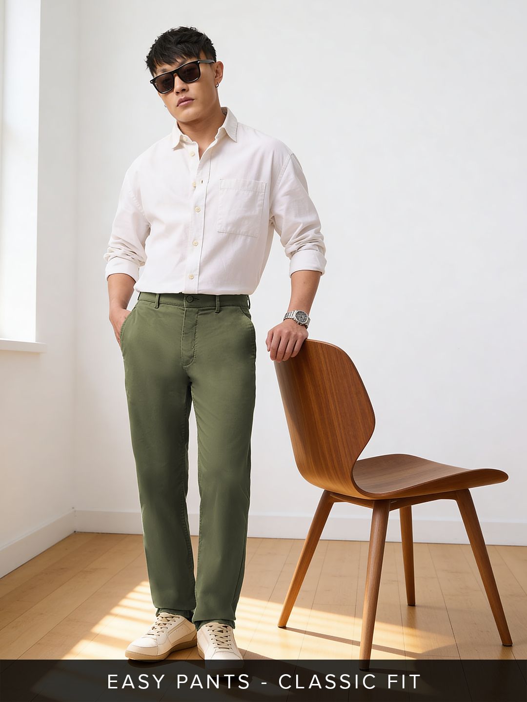 Easy Pants: Basil Green Easy Pants