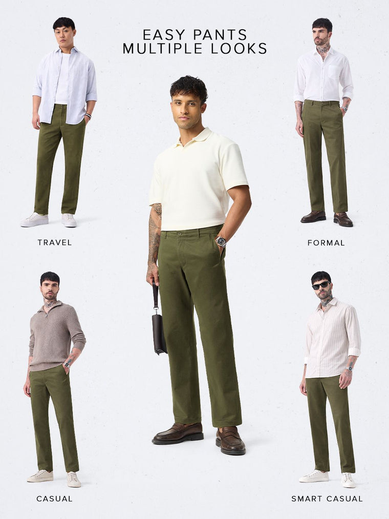 Easy Pants: Basil Green Easy Pants