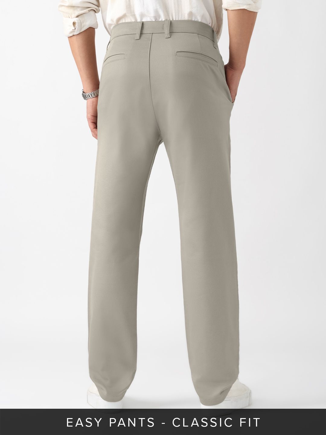 Easy Pants: Stone Beige Easy Pants