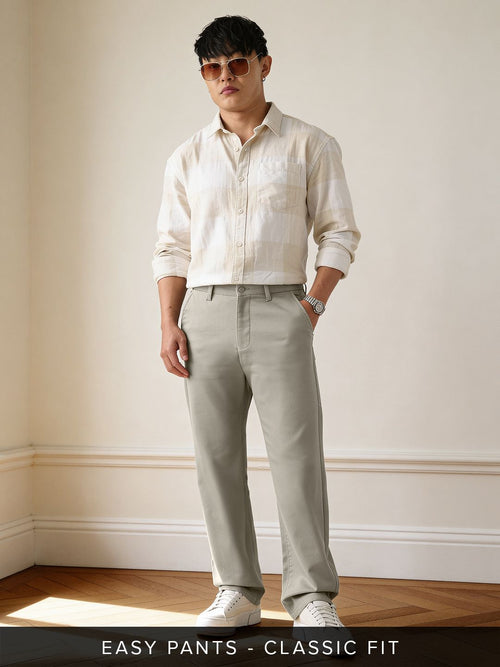 Easy Pants: Stone Beige Easy Pants