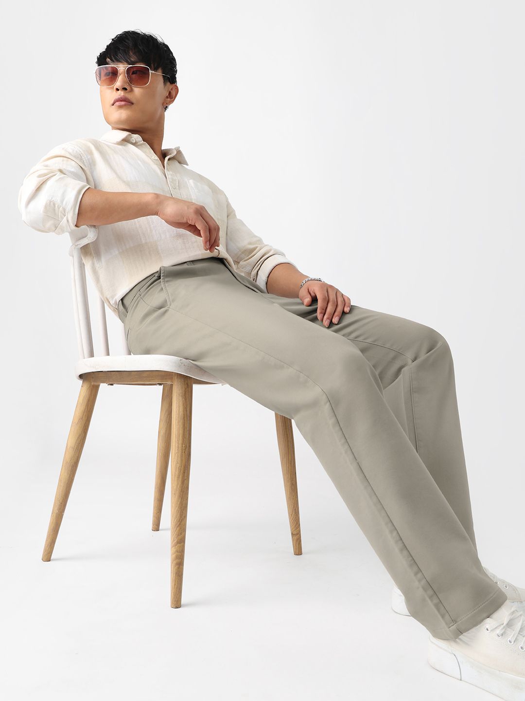 Easy Pants: Stone Beige Easy Pants