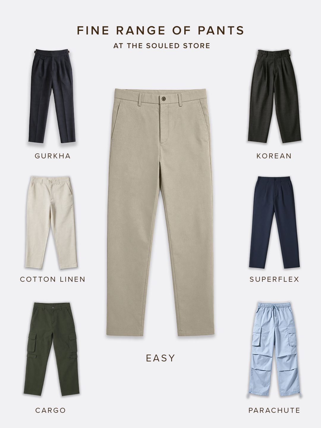 Easy Pants: Stone Beige Easy Pants