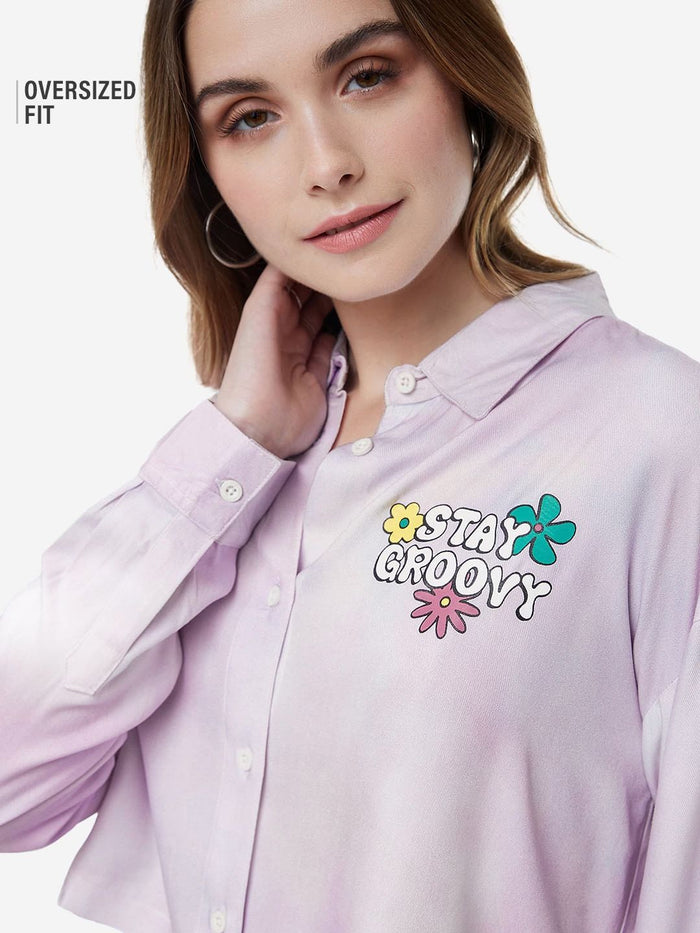 TSS Originals: Stay Groovy Women Oversized Shirts