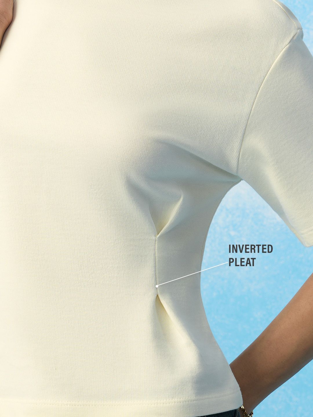 Street Solids: Ivory Women Oversized T-Shirts