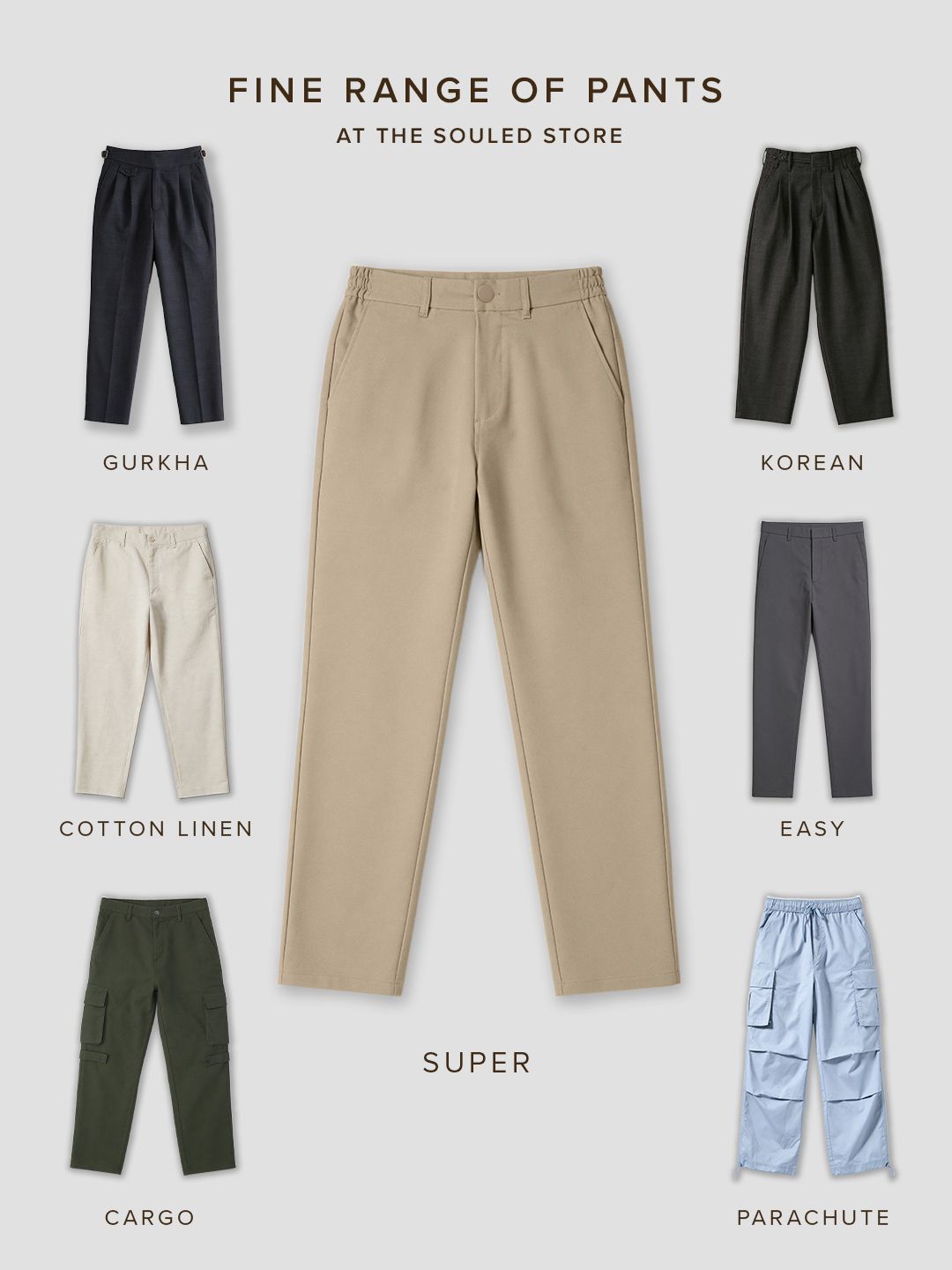 Super Pants: Sandstorm (Classic Fit) Men Super Flex Pants