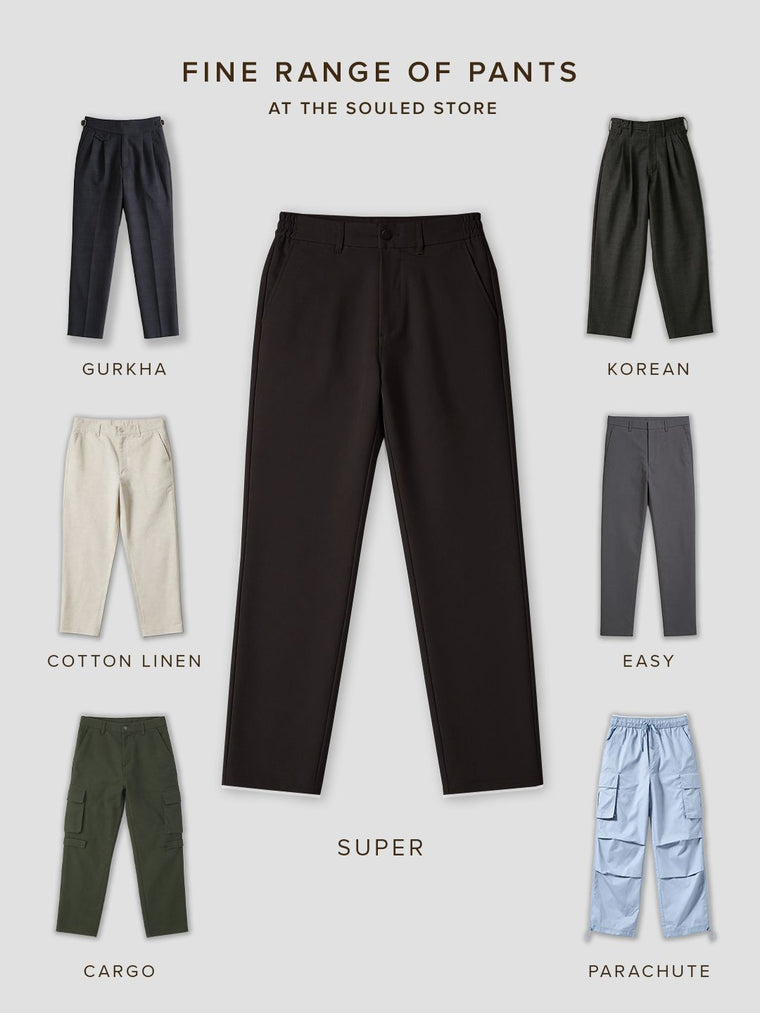 Super Pants: Dark Chocolate (Classic Fit) Men Super Flex Pants