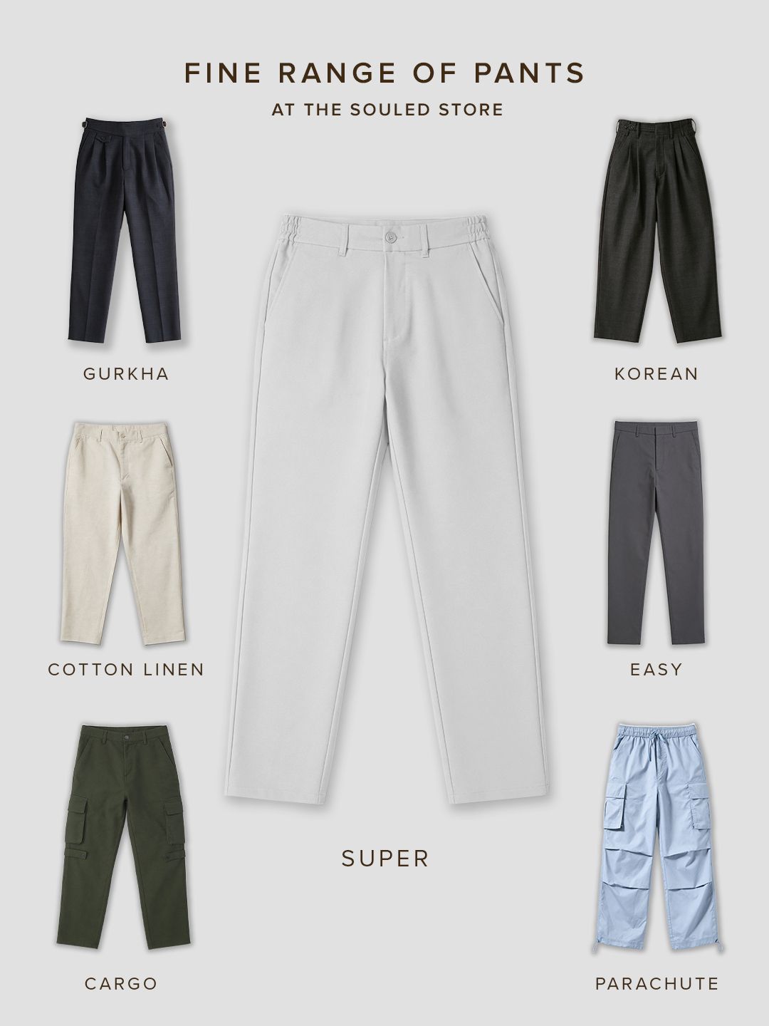 Super Pants: Urban Ash (Classic Fit) Men Super Flex Pants