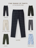 Super Pants: Navy Checks Men Super Flex Pants
