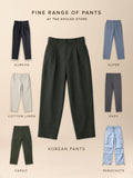 Korean Pants: Dark Olive Men Korean Pants
