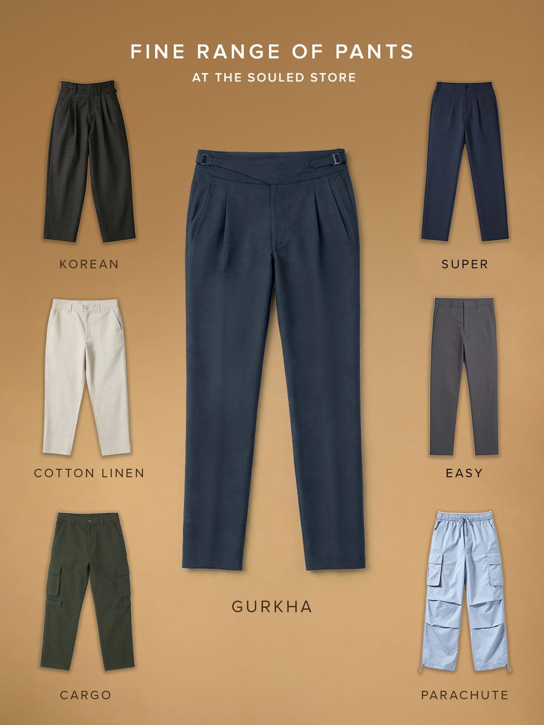 Gurkha Pants: Deep Blue Men Super Flex Pants