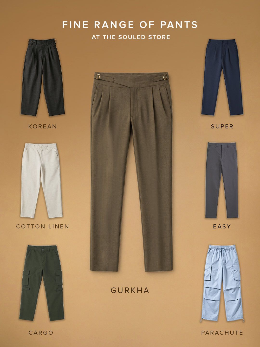 Gurkha Pants: Espresso Brown Men Super Flex Pants