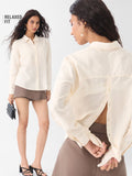 Textured Shirt: Almond Women Relaxed Shirts