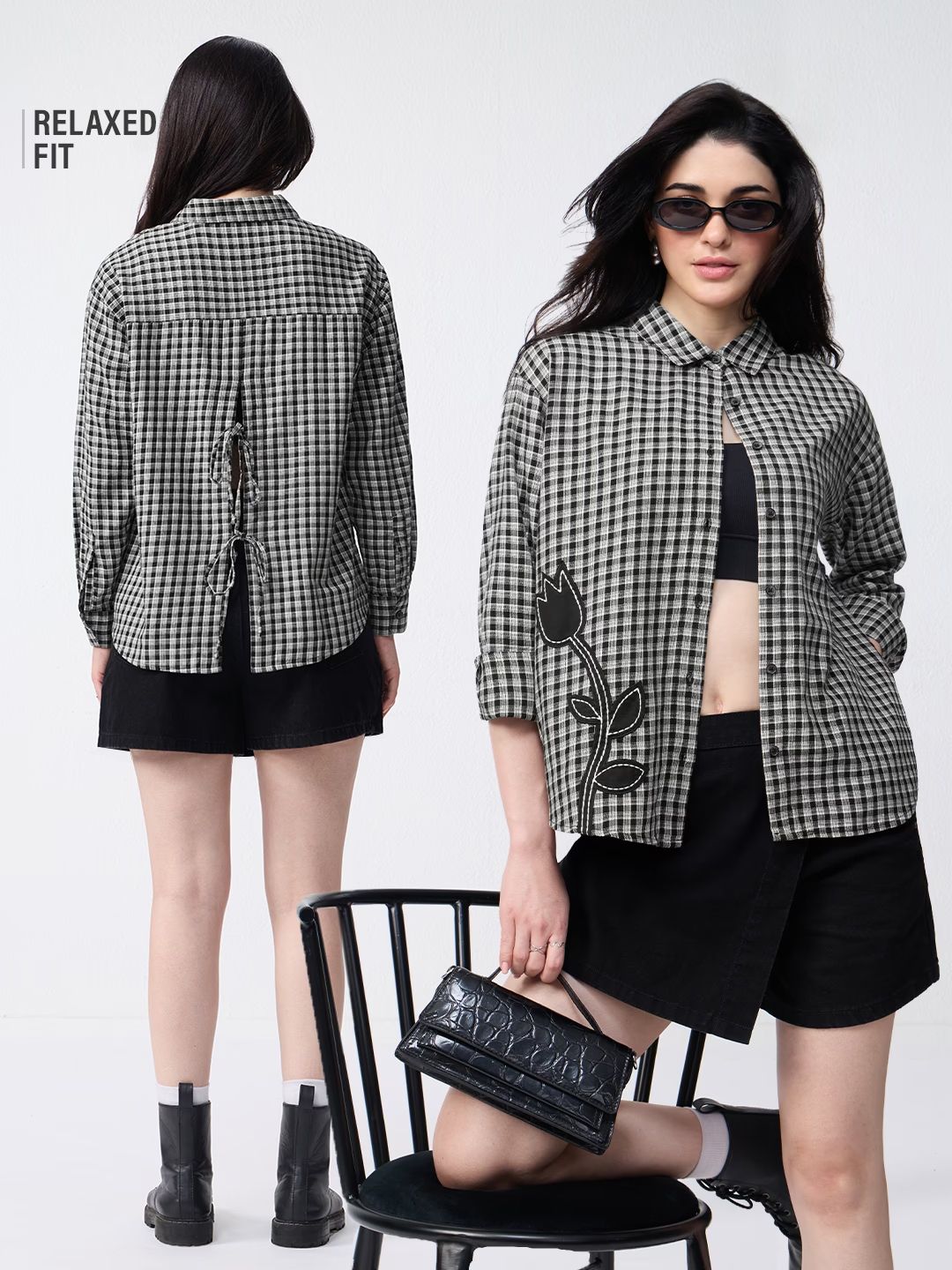 Plaid Shirt: Tulip Women Relaxed Shirts