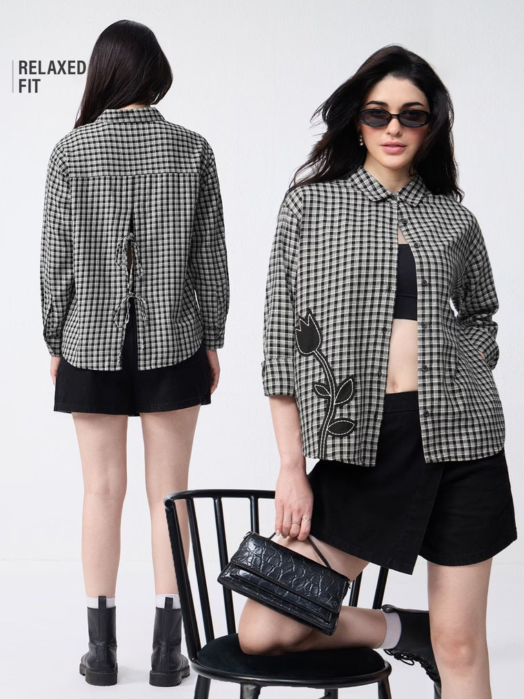 Plaid Shirt: Tulip Women Relaxed Shirts