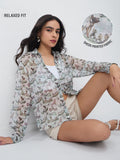 Sheer Shirt: Baby Deer Women Relaxed Shirts